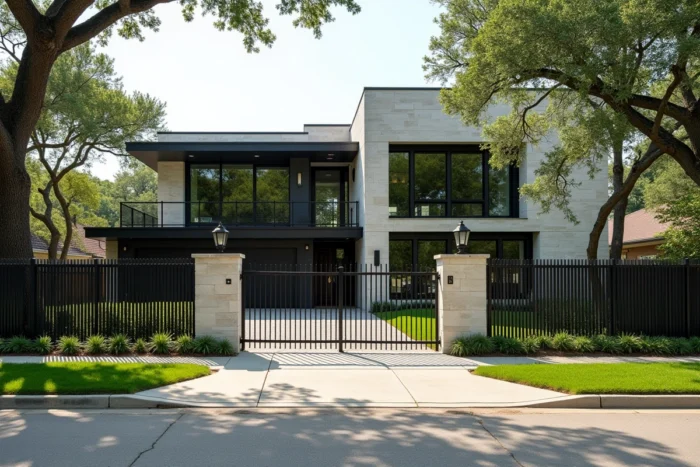 Propriété contemporaine haut de gamme dans un quartier résidentiel sécurisé d'Austin au Texas